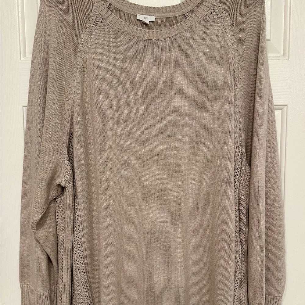 NWT J Jill Textured-Sides Crew-Neck Sweater 4x